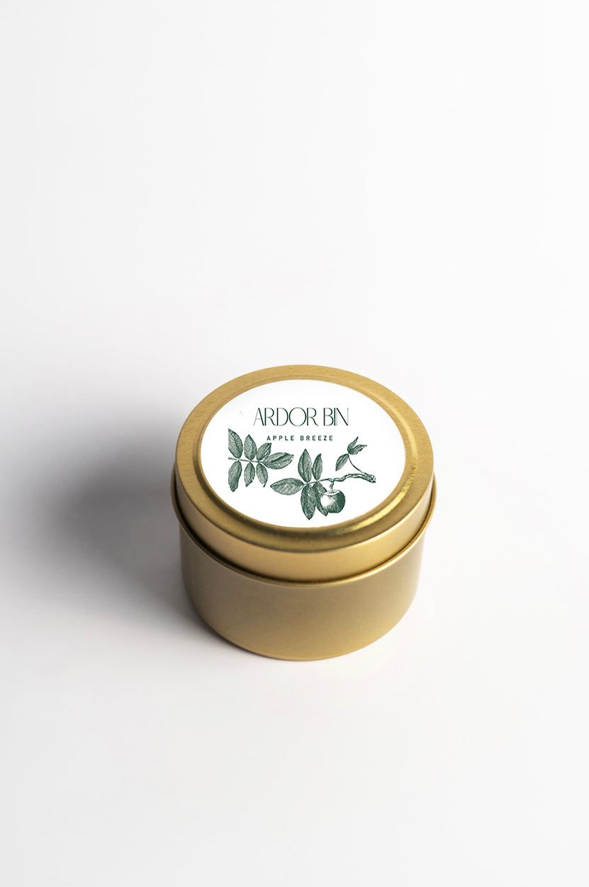 Apple Breeze Gold Travel Candle 4 oz. - Ardor Bin