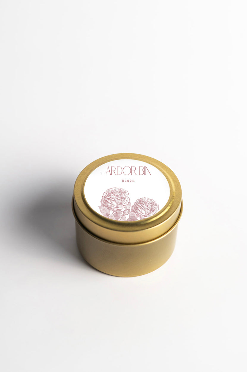 Bloom Gold Travel Candle 4 oz. - Ardor Bin