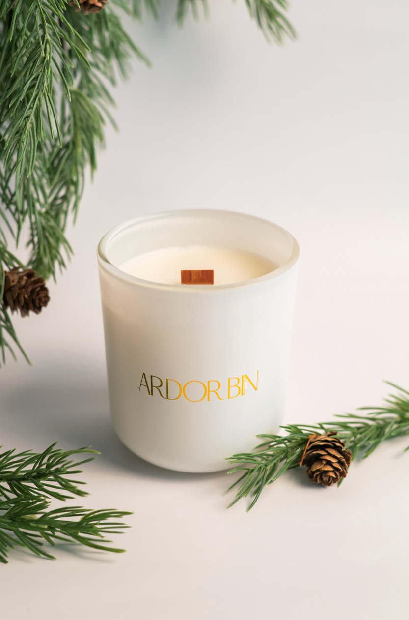Winter Sap + Fir Wood Wick Candle 12 oz. (Limited Edition Winter Scent) - Ardor Bin
