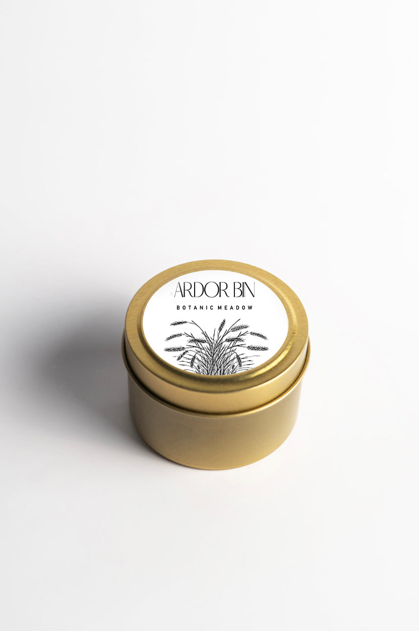 Botanic Meadow Gold Travel Candle 4 oz. - Ardor Bin