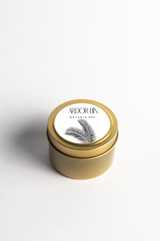 Botanic Sea Gold Travel Candle 4 oz. - Ardor Bin